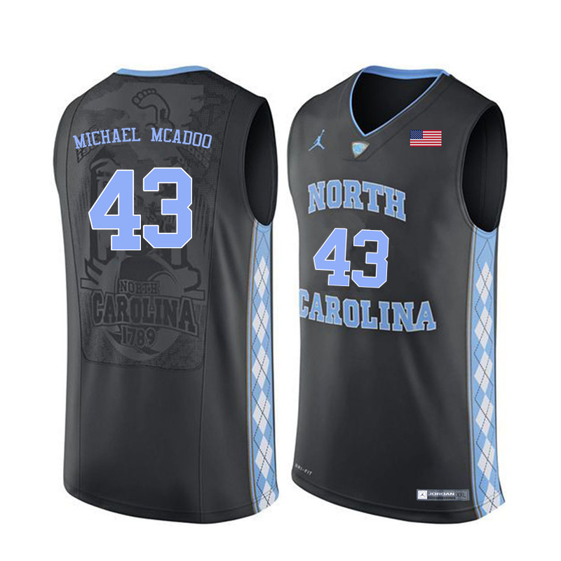 Men North Carolina Tar Heels #43 James Michael McAdoo College Basketball Jerseys Sale-Black